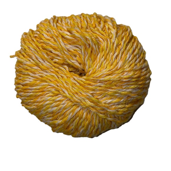 Lana Grossa Presto Basics Worsted Cotton Blend Yarn Twist 7 Yellow White - Picture 3 of 9